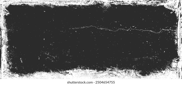 Grunge blanco y negro. Textura de superposición de tensión. Polvo superficial Abstractas y concepto de fondo de pared sucia áspera. Efecto desgastado, desgarrado y desgastado. Ilustración vectorial, EPS 10.