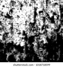 Grunge background of black and white. Abstract monochrome vector pattern