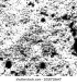 Grunge background of black and white. Abstract monochrome vector pattern