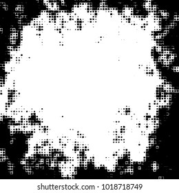Grunge background of black and white. Abstract monochrome vector pattern