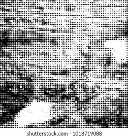 Grunge background of black and white. Abstract monochrome vector pattern