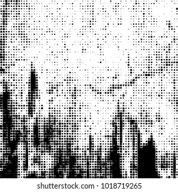 Grunge background of black and white. Abstract monochrome vector pattern