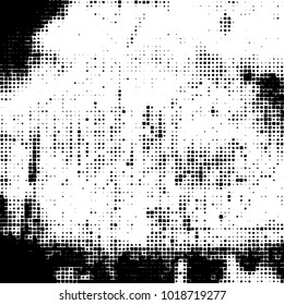 Grunge background of black and white. Abstract monochrome vector pattern
