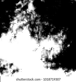 Grunge background of black and white. Abstract monochrome vector pattern