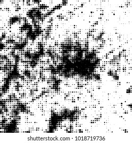 Grunge background of black and white. Abstract monochrome vector pattern