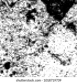 Grunge background of black and white. Abstract monochrome vector pattern