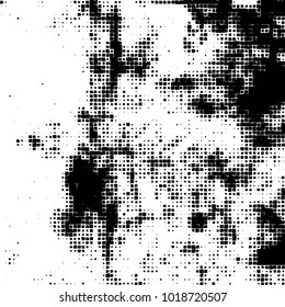 Grunge background of black and white. Abstract monochrome vector pattern