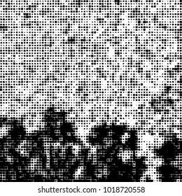 Grunge background of black and white. Abstract monochrome vector pattern