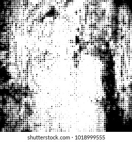 Grunge background of black and white. Abstract monochrome vector pattern