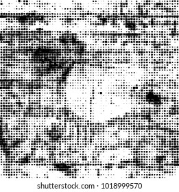 Grunge background of black and white. Abstract monochrome vector pattern