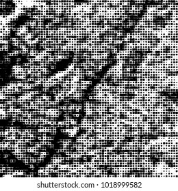 Grunge background of black and white. Abstract monochrome vector pattern