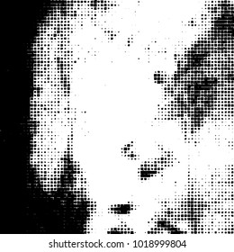 Grunge background of black and white. Abstract monochrome vector pattern
