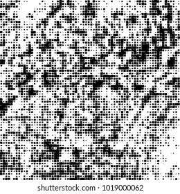 Grunge background of black and white. Abstract monochrome vector pattern