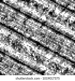 Grunge background of black and white. Abstract monochrome vector pattern
