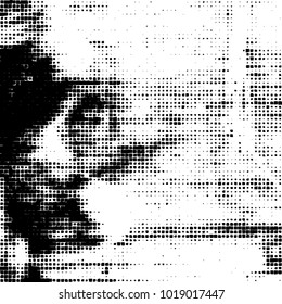 Grunge background of black and white. Abstract monochrome vector pattern