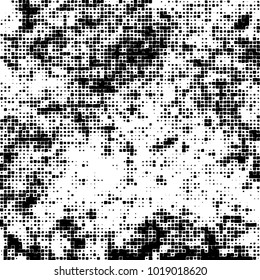 Grunge background of black and white. Abstract monochrome vector pattern