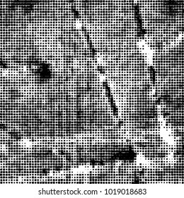 Grunge background of black and white. Abstract monochrome vector pattern