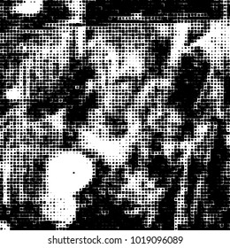 Grunge background of black and white. Abstract monochrome vector pattern