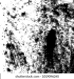 Grunge background of black and white. Abstract monochrome vector pattern