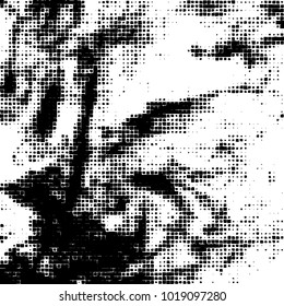 Grunge background of black and white. Abstract monochrome vector pattern