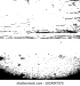 Grunge background of black and white. Abstract monochrome vector pattern