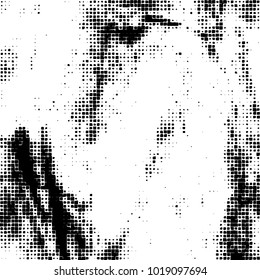 Grunge background of black and white. Abstract monochrome vector pattern