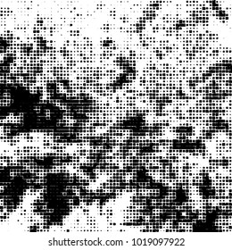 Grunge background of black and white. Abstract monochrome vector pattern