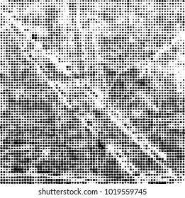 Grunge background of black and white. Abstract monochrome vector pattern