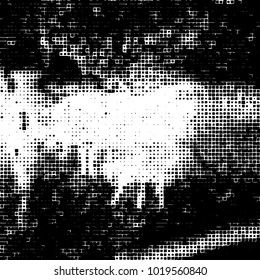 Grunge background of black and white. Abstract monochrome vector pattern