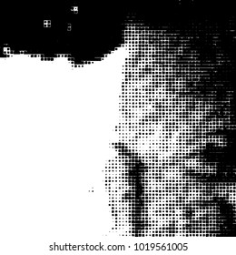 Grunge background of black and white. Abstract monochrome vector pattern