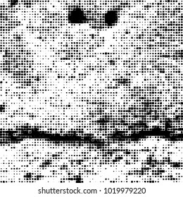 Grunge background of black and white. Abstract monochrome vector pattern