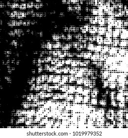 Grunge background of black and white. Abstract monochrome vector pattern