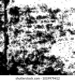 Grunge background of black and white. Abstract monochrome vector pattern