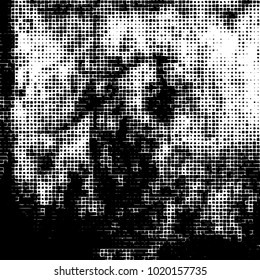 Grunge background of black and white. Abstract monochrome vector pattern