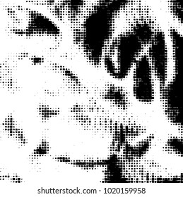 Grunge background of black and white. Abstract monochrome vector pattern