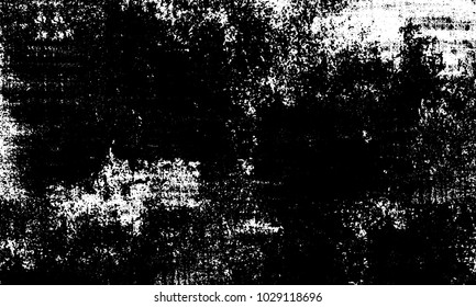 Grunge background of black and white. Abstract monochrome vector texture of dust, stains, chips, dots
