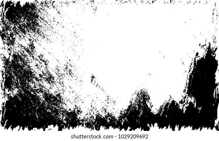Grunge background of black and white. Abstract monochrome vector texture of dust, stains, chips, dots