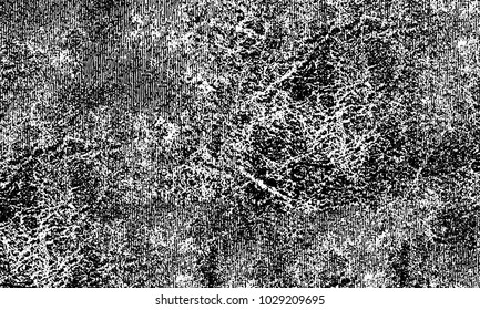 Grunge background of black and white. Abstract monochrome vector texture of dust, stains, chips, dots