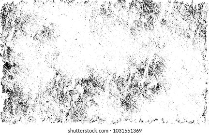 Grunge background of black and white. Abstract monochrome vector texture of dust, stains, chips, dots