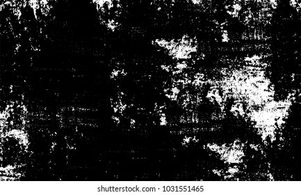 Grunge background of black and white. Abstract monochrome vector texture of dust, stains, chips, dots