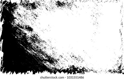 Grunge background of black and white. Abstract monochrome vector texture of dust, stains, chips, dots