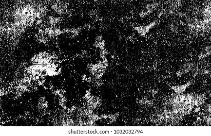 Grunge background of black and white. Abstract monochrome vector texture of dust, stains, chips, dots