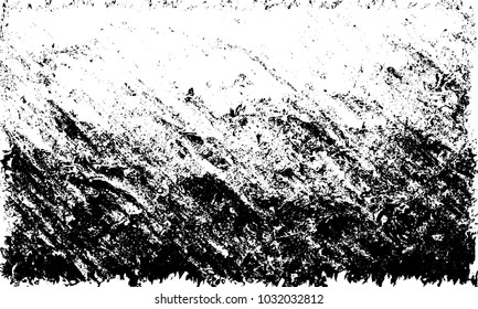 Grunge background of black and white. Abstract monochrome vector texture of dust, stains, chips, dots
