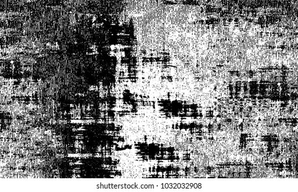 Grunge background of black and white. Abstract monochrome vector texture of dust, stains, chips, dots