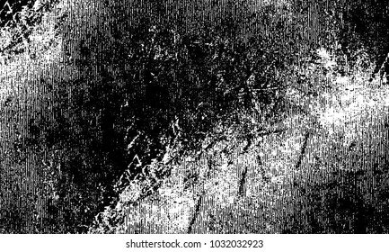 Grunge background of black and white. Abstract monochrome vector texture of dust, stains, chips, dots