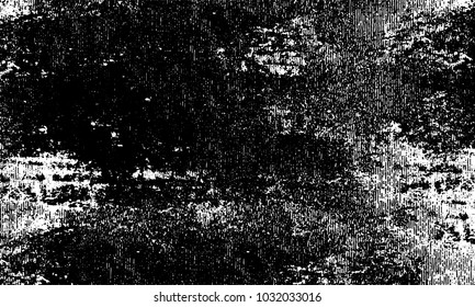 Grunge background of black and white. Abstract monochrome vector texture of dust, stains, chips, dots