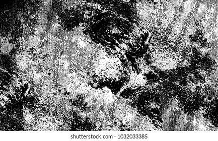 Grunge background of black and white. Abstract monochrome vector texture of dust, stains, chips, dots