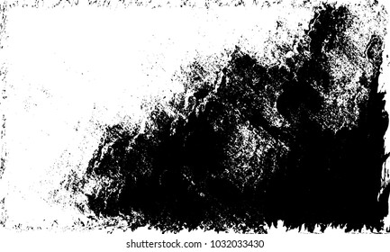 Grunge background of black and white. Abstract monochrome vector texture of dust, stains, chips, dots