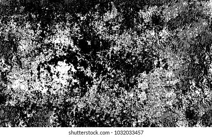 Grunge background of black and white. Abstract monochrome vector texture of dust, stains, chips, dots
