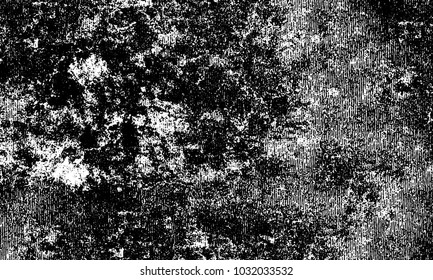 Grunge background of black and white. Abstract monochrome vector texture of dust, stains, chips, dots